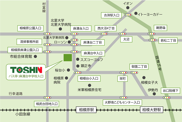 神奈川県相模原市のガーデンルーム,ガーデニングの展示場地図