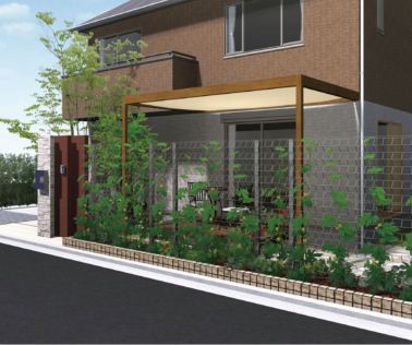 相模原市の外構工事の【タカショー】フェンス・トレメッシュシングル